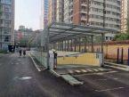 車庫出入口雨棚，鋼化玻璃雨棚